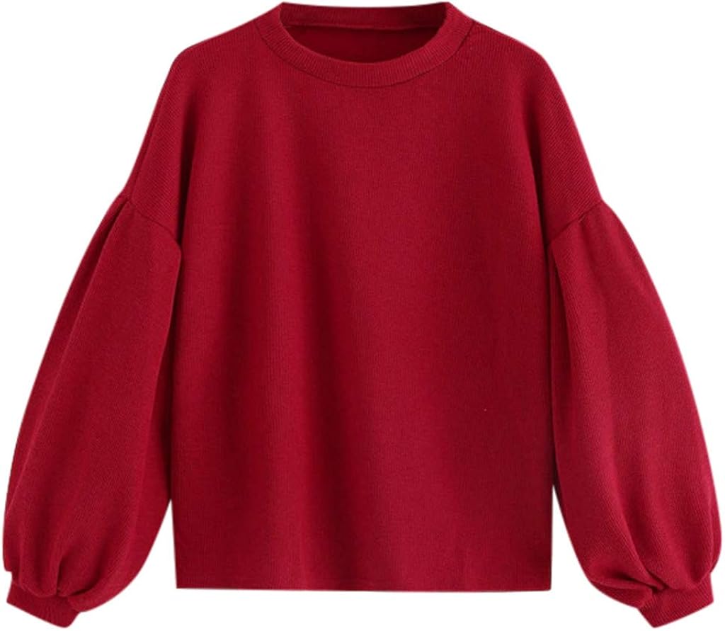 ZEFOTIM Women Sweatshirt, Womens Autumn Solid Casual Long Sleeve Printed Pullover T Shirts Tops Blouse: Clothing