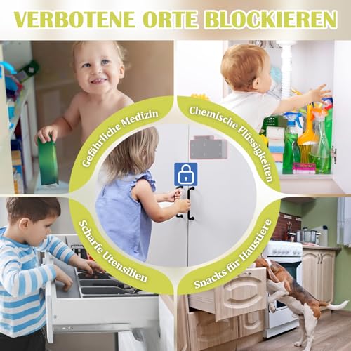 Smart Schubladenschloss, Anweller Elektronisches Schrankschloss Möbelschloss mit APP NFC Schloss Briefkastenschloss, Kindersicherung Schrank für Schrank Schublade Kasten Schließfächer Briefkasten usw