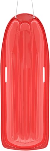 Miniatura 53 de AGPTEK Trineo de nieve duradero de 35/47 pulgadas para niños, niñas y adultos, con asas integradas y cuerda de tracción