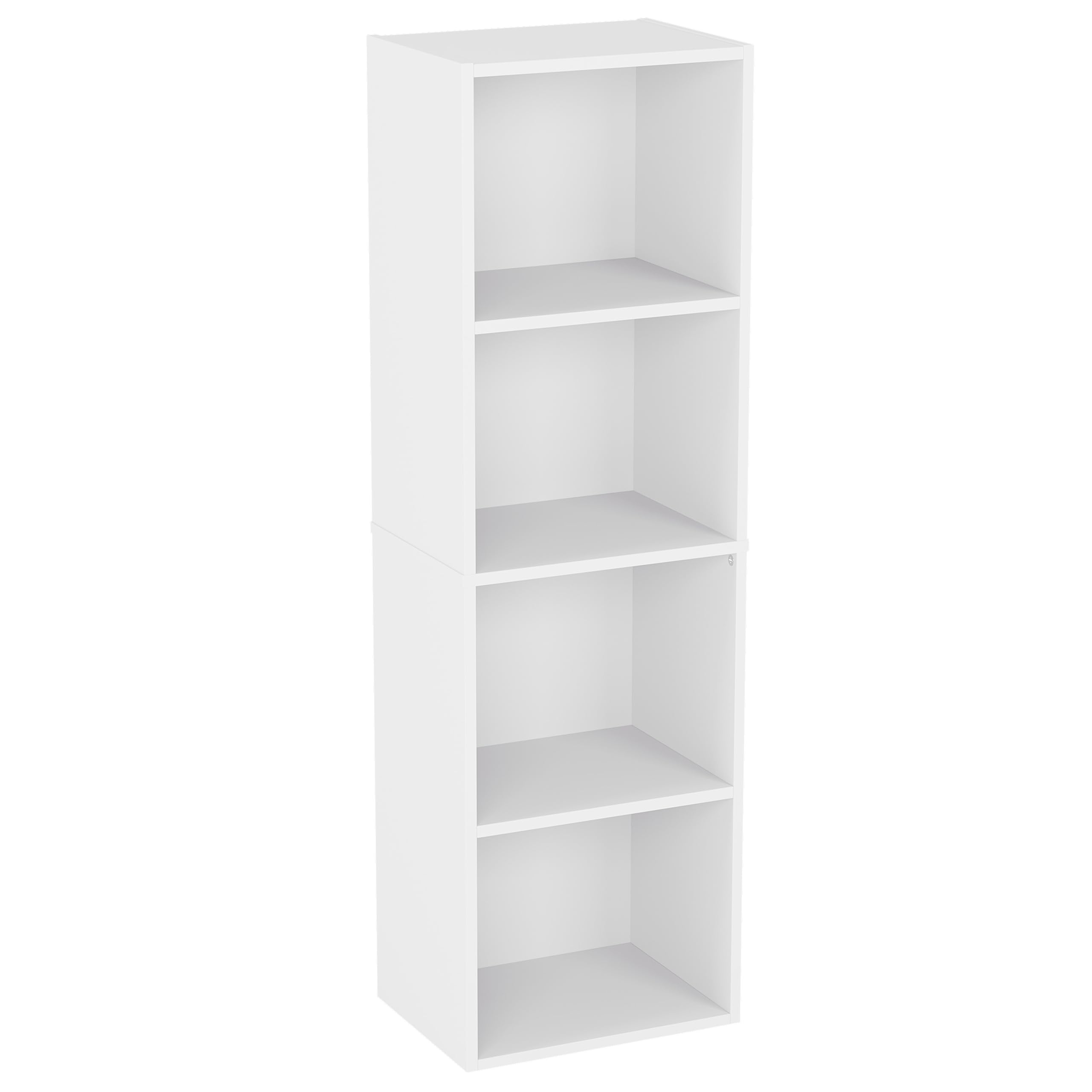 Vida Designs Oxford Cube Bookcase - White / 4 Tier