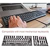 Vikye 2-Pack Universal English Keyboard Stickers, Frosted, PVC, Scratch Resistant, Suitable for 84-108 Keys Mechanical Keyboards