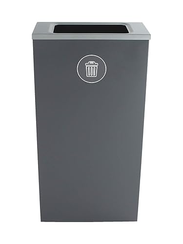Spectrum Cube Slim - Contenedor de basura de 10 galones, color gris