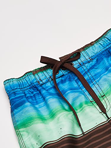 Image of Kanu Surf Boys' Victor Stripe Quick Dry Beach Board Shorts Swim Trunk