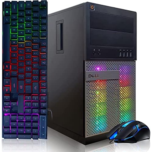 Dell RGB Gaming Desktop PC, Intel I5 3.2Ghz, Radeon RX 5500 XT 8G GDDR6, 32G, 1TB SSD, WiFi, BT 5.0, RGB Keyboard & Mouse, W10P64 (Renewed)