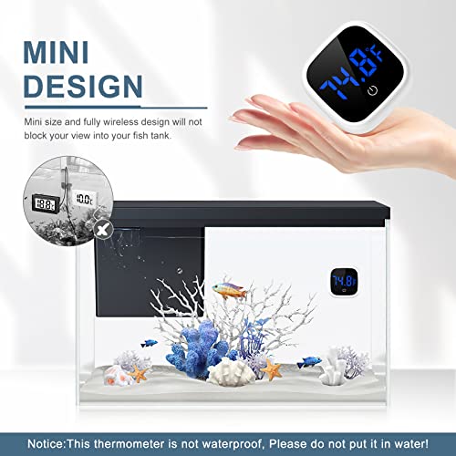 New Version Aquarium Thermometer, 2 Pack Wireless