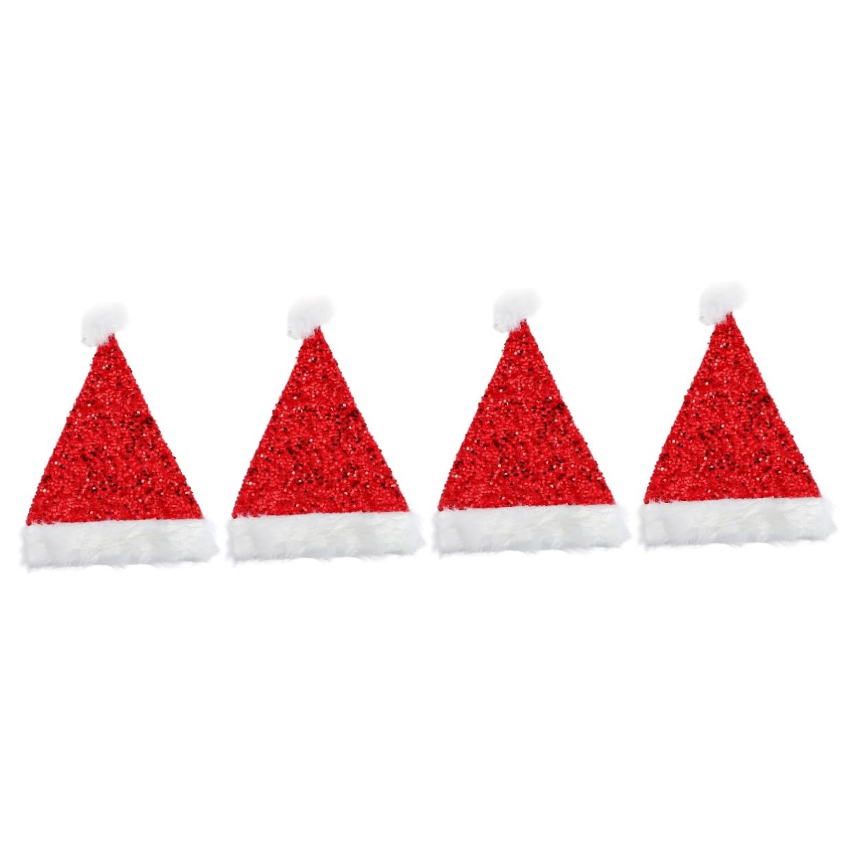 ifundom 4 Piezas Sombrero De Santa Sombrero De Lentejuelas De Navidad Gorro De Navidad Pequeños Sombreros De Papá Noel Sombrero De Cosplay De Navidad Holiday Bebé Feliz Navidad Bulto Tela