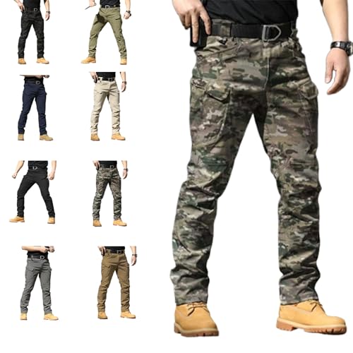Genérico Pantalones TáCticos Flexcamo, Pantalones TáCticos Flexcamo con MúLtiples Bolsillos, Cargo Flex Camo para Hombres (Color de Camuflaje,3XL)