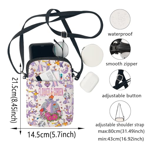 KEYCHIN Purple Dragon Crossbody Bag Purple Dragon Gifts Flower＆Garden Festival Shoulder Bag Dragon Merch2
