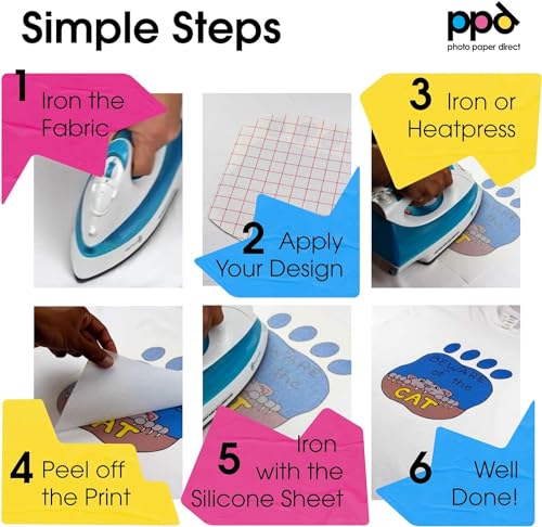 Image of PPD 10 Sheets 11x17 inch Iron-on Heat Transfer Paper Dark Fabrics Inkjet