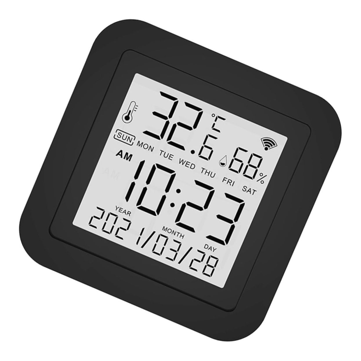 jojofuny Control Remoto de Casa Inteligente Medidor de Temperatura Monitor de Temperatura y Humedad Higrómetro Digital de Humedad para Sala de Estar Herramienta Higrómetro Portátil