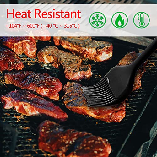 Pastry Brush, Multi-Purpose Silicone Kitchen Tool: Perfect for Pastry, Basting and Grilling - Ideal for All Your Cooking and Baking Needs (Black-2) - Image 5