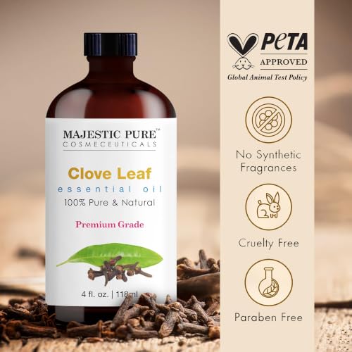 Image of Majestic Pure Clove Essential Oil for Diffuser - 4 Fl Oz | 100% Pure & Natural Essentials Oils for aromatherapy, massage blends and DIY home fragrance projects and room sprays