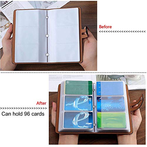 Jerla Rfid Credit Card Holder Book,Leather Business Card Organizer For Women Men 96 Card Slots (Black) #TOP6