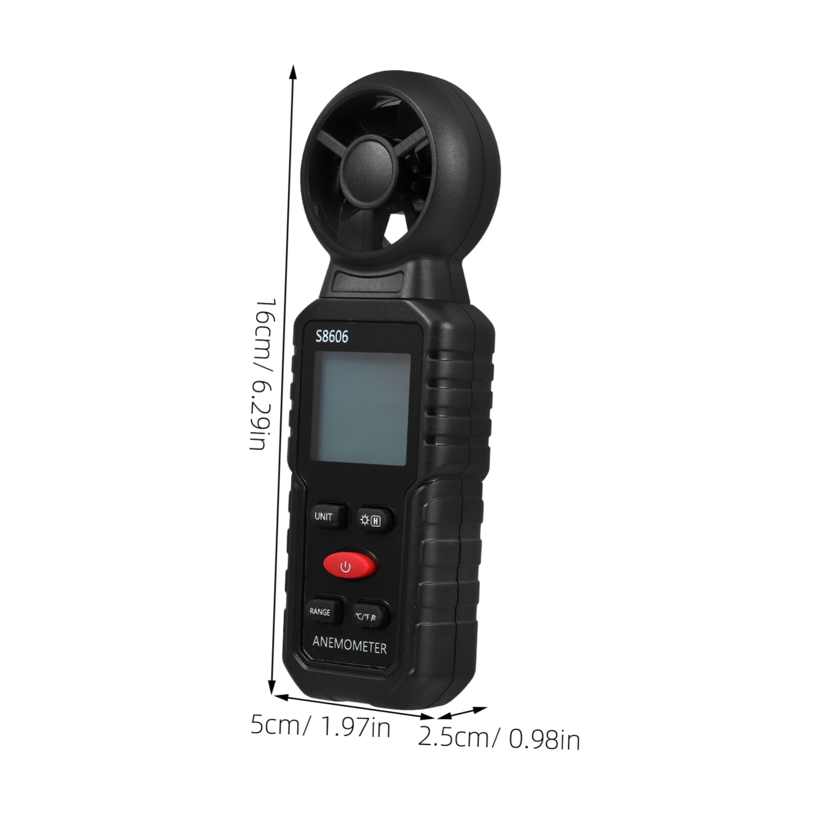 Toddmomy Anémomètre Extérieur Outil De Mesure Vent Jauge De Vitesse Vent Anémomètre Portatif Pour Mesure Précise Vitesse De Air