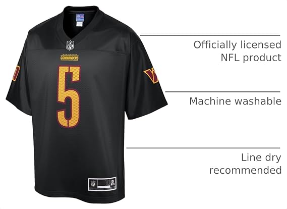 Men's Jayden Daniels Black Washington Commanders Pro Line Jersey
