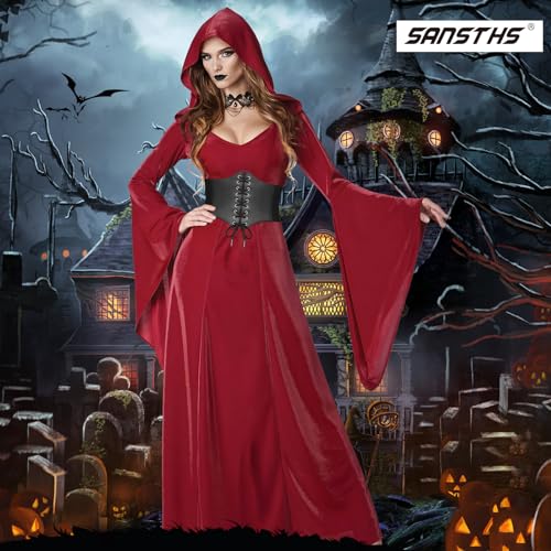 SANSTHS Wide Corset Belt for Women Lace-up Renaissance Corset Hight Waist Elastic Belt for Halloween Costume Parties