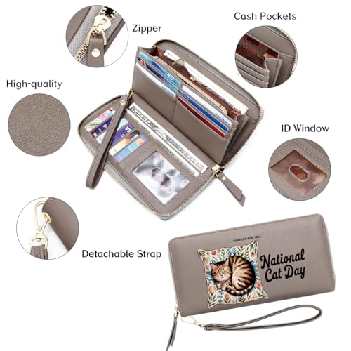 OIDERY Personalized Cat Women Wallets,Birthday Gift,Holiday Gift for Friend,Valentine's Day Gift for Wife,Mother,Daughter,Ladies4