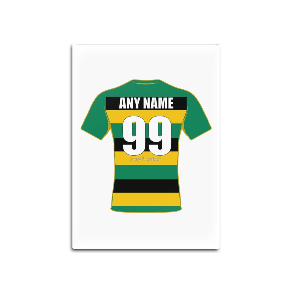 UNIGIFT - Calamita da frigo in Vetro di Bradford Bulls (Tema Rugby League, Colori a Scelta), Personalizzabile con Nome e Messaggio, Vetro, Rosa