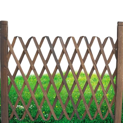 Valla De Jardín Retráctil, Enrejado De Plantas Extensible De Madera, Paneles Enrejados para Decoración De Césped Jardín Patio, Barrera Natural para Plantas Trepadoras Exteriores 50x140cm