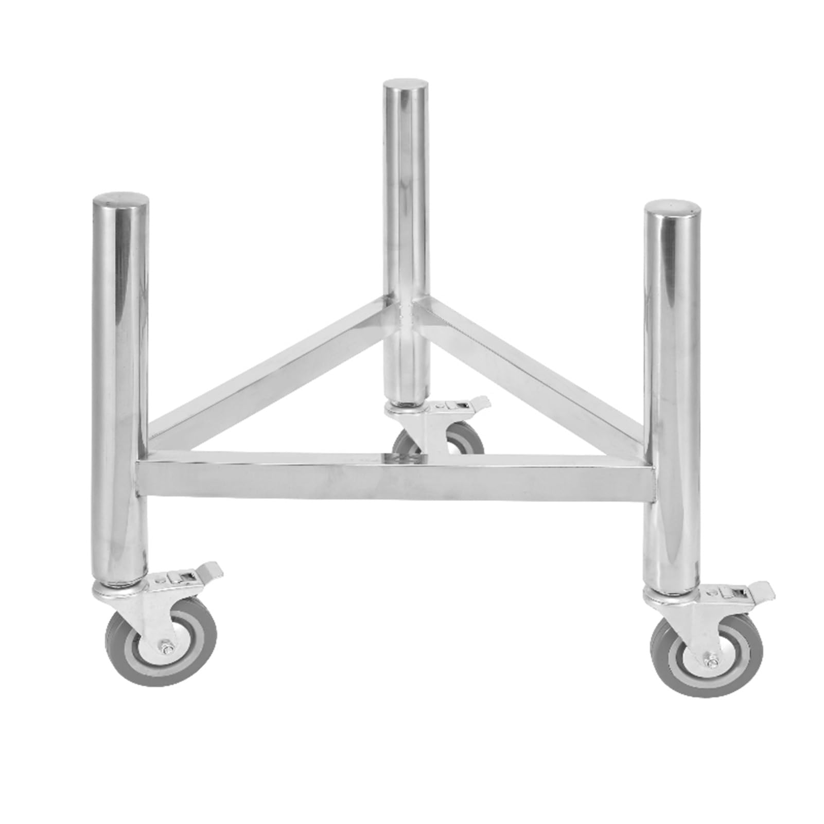 Carrello da Cucina Portatile in Acciaio Inox Resistente, Ideale per bombole di Gas, fusti isolati, secchi del Latte e pentole per zuppe (55x55x50 cm) - Carrello da Cucina Robusto e Portatile.
