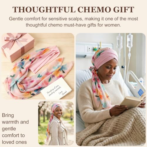 Image of DRESHOW Turban Headwrap for Women Long Hair Head Scarf Headwraps Chemo Headwear Lightweight Hair Loss Covering Hat