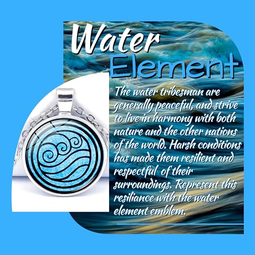 Necklace Gift Set - Complete Set of Four Elements Necklace Chains - Airbender Jewelry Avatar Merch2