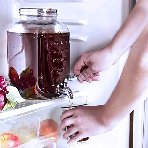 Palais Essentials 1 Gallon Cold Brew Coffee Maker With Thick Glass Carafe & Stainless Steel Mesh Filter And Spigot - Premium Iced Coffee Maker, Cold Brew Pitcher & Tea Infuser #TOP1