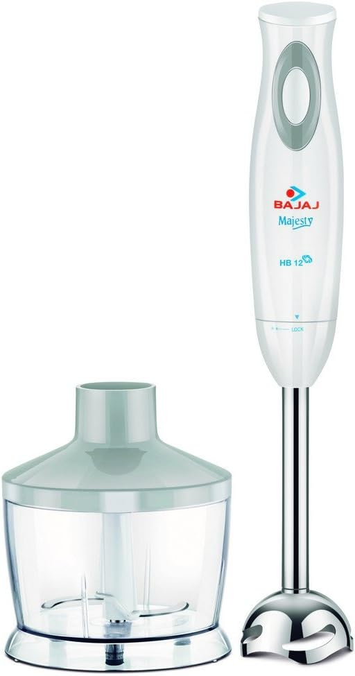 Bajaj Majesty HB12 300-Watt Hand Blender, White