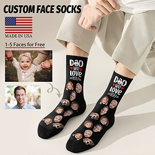 Custom Personalized Family Photo Crew Socks for Men Women-Upload Your Unique Memorable Family Picture - Image 3