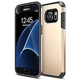 Galaxy S7 Case, Trianium [Protak Series] Ultra Protective Dual Layer TPU Bumper + Hard Polycarbonate Back Plate Heavy Duty Cover + Shock Absorbing for Samsung Galaxy S7 [Gold]