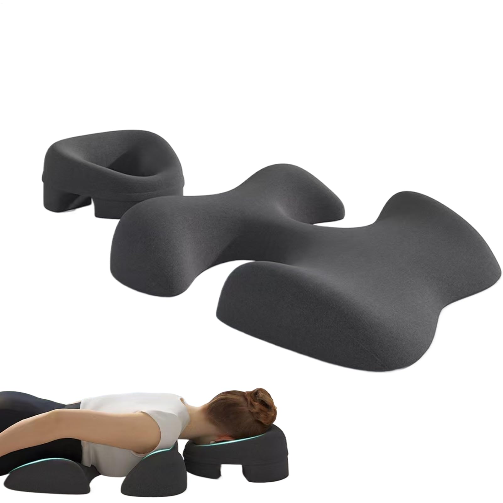 Cojín torácico ajustable para abajo y almohada de espuma viscoelástica para soporte cervical
