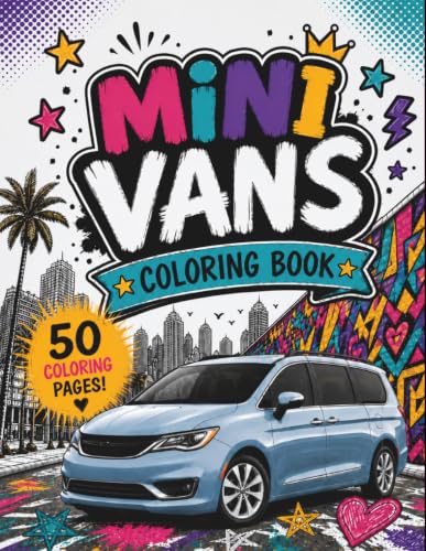 Mini Vans Coloring Book: 50 Fun and Easy to Color Classic, Modern, and Luxury Minivan Designs for Kids, Teens, and Adults image 2