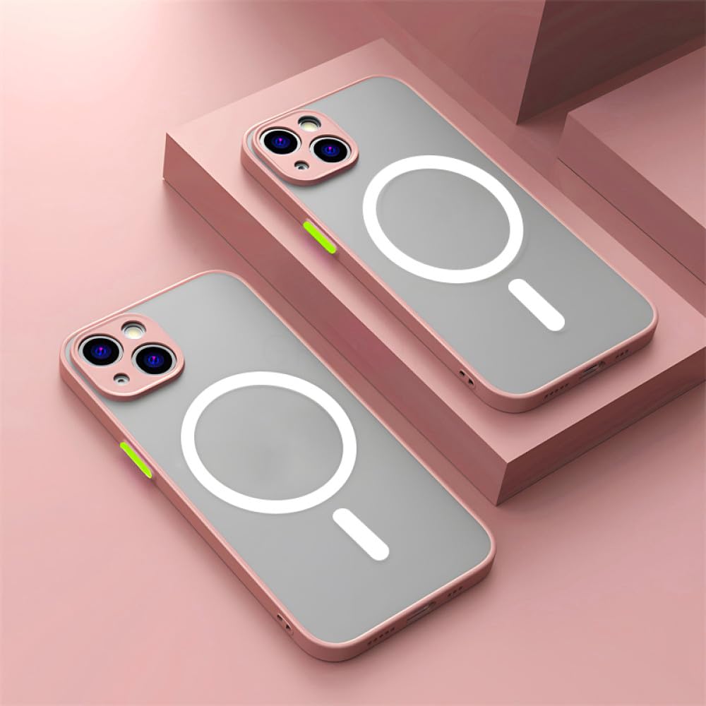 Étui magnétique de luxe mat iPhone 14 Pro accessoires rose - 5