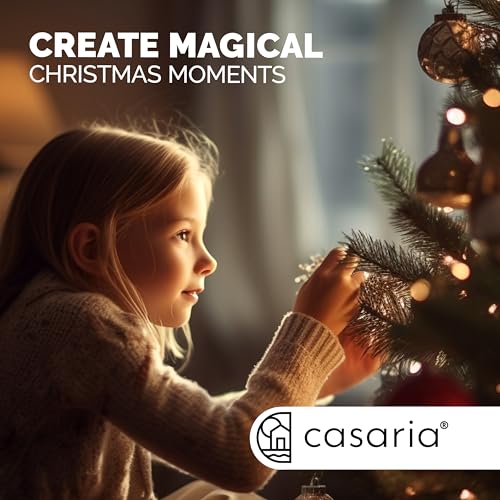 CASARIA® 8ft Artificial Christmas Tree | Realistic Best Christmas Decorations Ornaments Xmas Tree | Fire Resistant PVC, Easy Assembly Metal Stand for Home & Office Decorations | 240cm 8FT - Image 4