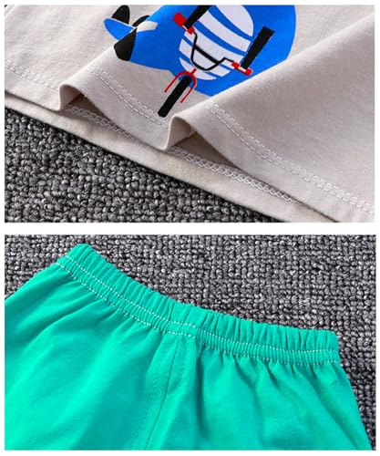 Image of Toddler Boys 4 PCs Tank Top and Shorts Set Summer Sleeveless Cotton Outfit