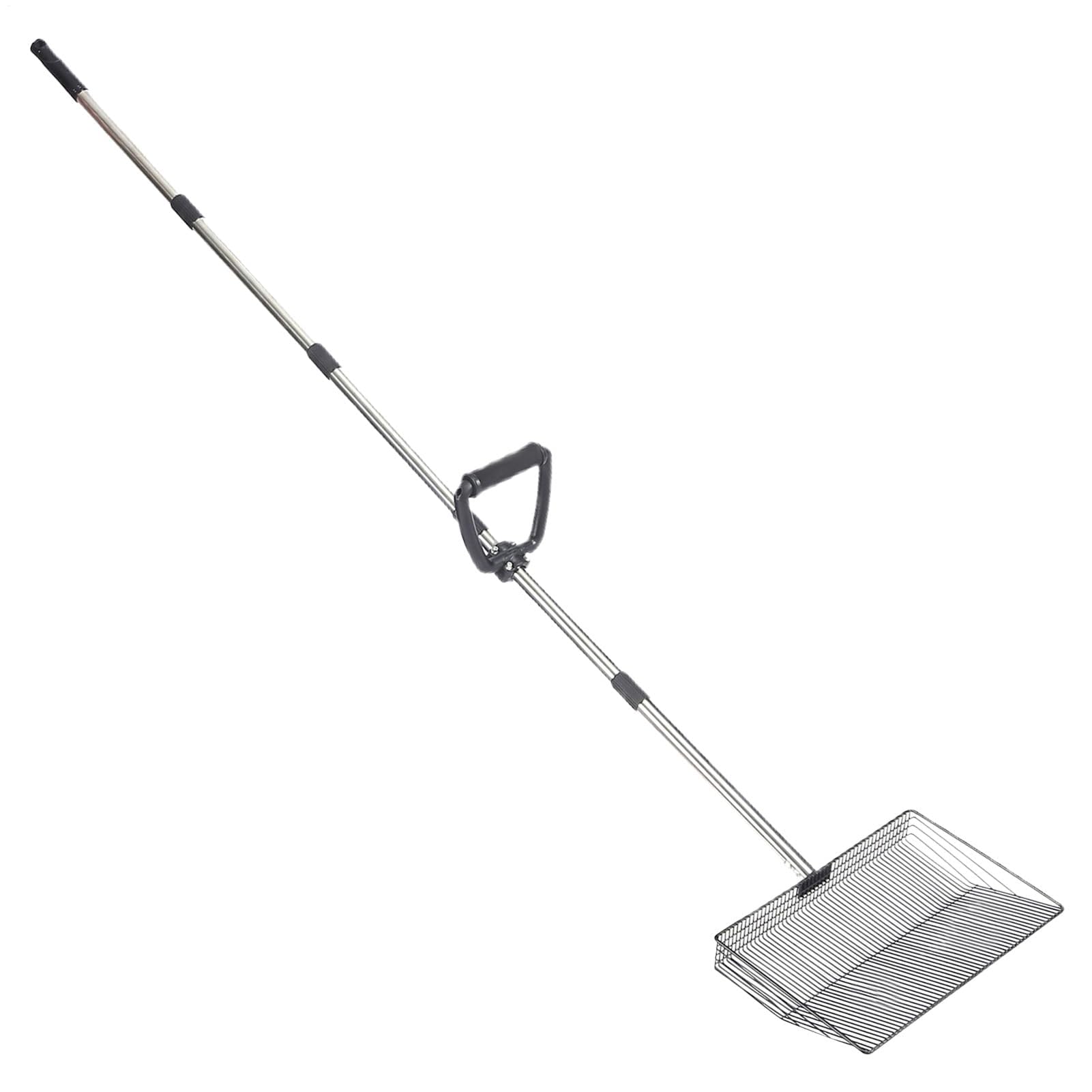FDEFIRTFG Cat litter scoop, Telescopic Robust Shovel for Garden, Poultry, Backyard, Horseyard, Dog, Rabbit and Outdoor Use