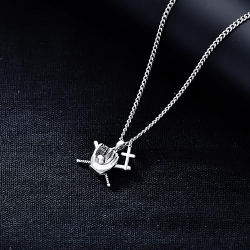 925 Sterling Silver Sport Necklaces I CAN DO ALL THINGS Bible Verse Cross Pendant Sports Fan Gifts for Men Women Athletes Sport Lovers3