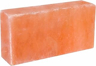 SalNatural Salzfliese aus Kristallsalz. 20x10x2.5 cm Salzstein für Sauna, Salzräume, Salzgrotten. Beleuchtete Salzwand im Wellness- und Wohnbereich,Sauna & Infrarotkabinen (20)