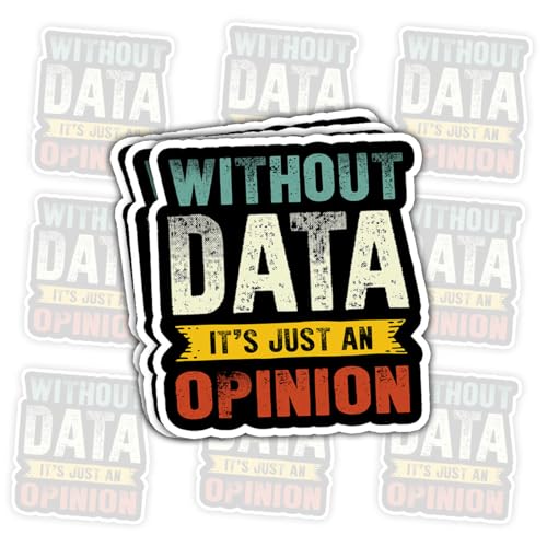 Calcomanías divertidas de datos contra opiniones sin base, pegatinas para laptop, 3 piezas 2