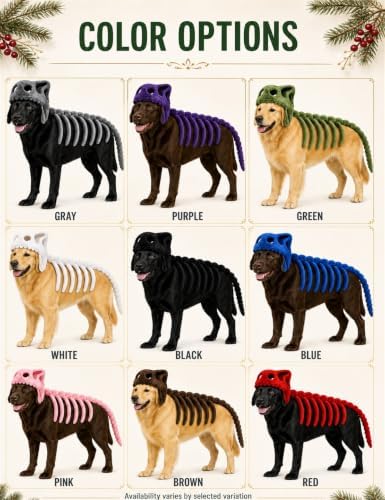 RXWCZPW Dog Christmas Outfit Dinosaur Costume Skeleton, 31.5/47 in — view 4