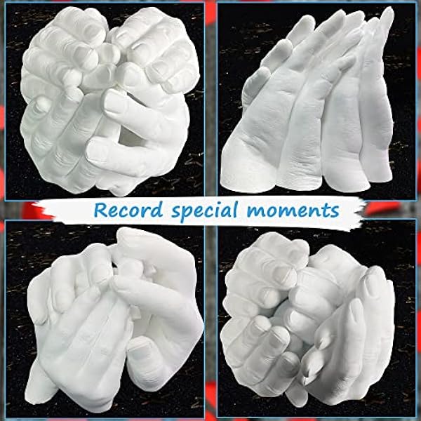 Godora - Kit de fundición a mano familiar para parejas y moldeo a mano para familia, bodas, amigos, parejas, aniversarios y actividades de vacaciones(fundido hasta 6 manos)