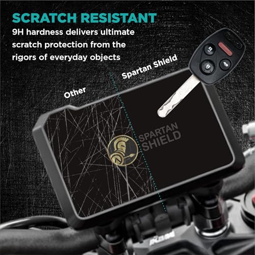 Image of Spartan Shield Digital Meter Screen Guard For NEW 2026 KTM DUKE 250 / 200 / 390 || 5 INCH COLOR TFT Instrument Display Protector || Anti Scratch || Water Resistant || Duke250 Duke390 Duke200 Bike Accessories 2024 [NOT FOR BLACK & WHITE Speedo ] [Not Tempered Glass] (250 Duke [5 inch Color TFT])