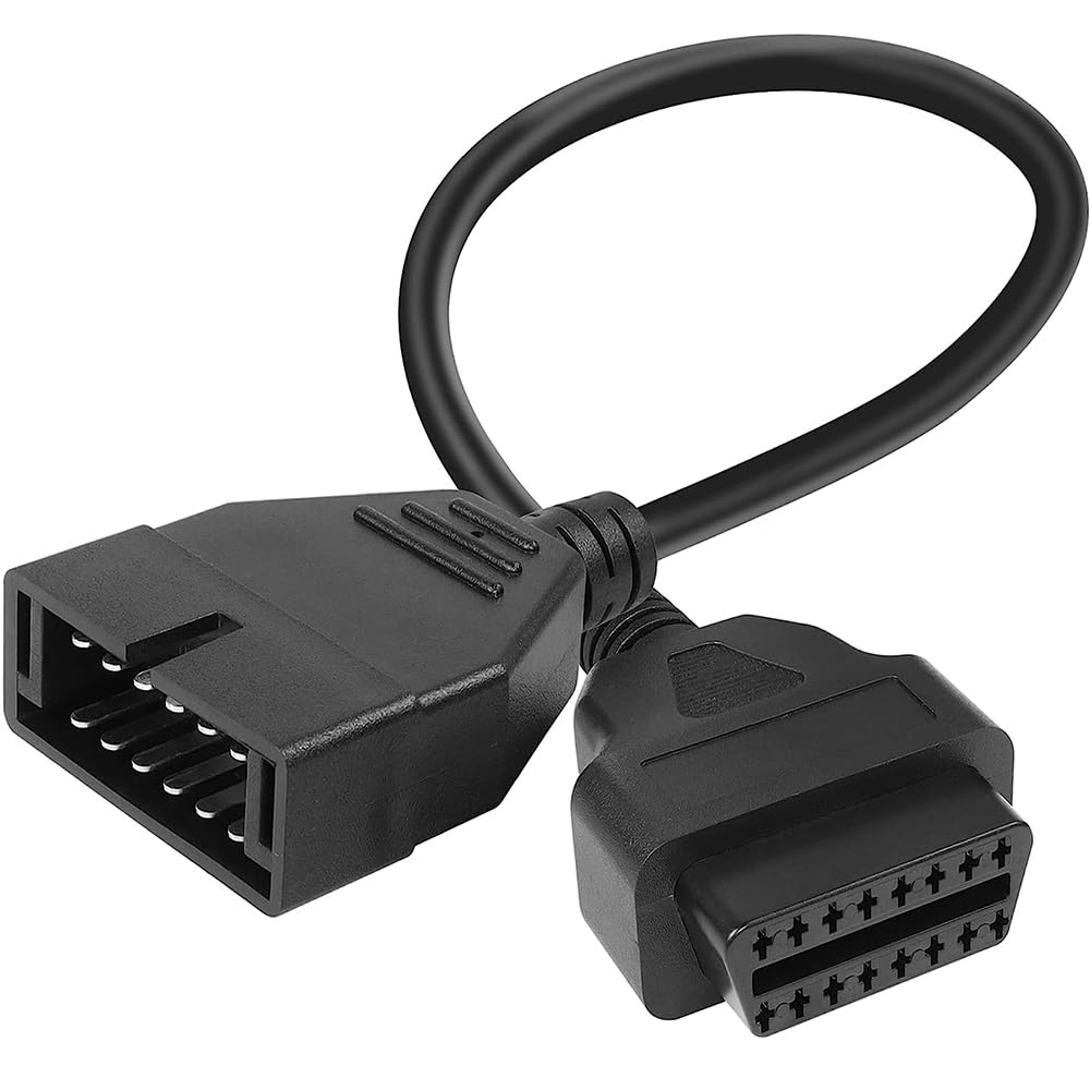 TIMEJONS OBD1 12 Pins to OBD2 16 Pins Scanner Diagnostic Tool Adapter, OBD II Car Diagnostic Extension Tool Adapter Cable Connector for GM Popular Vehicles-image-17