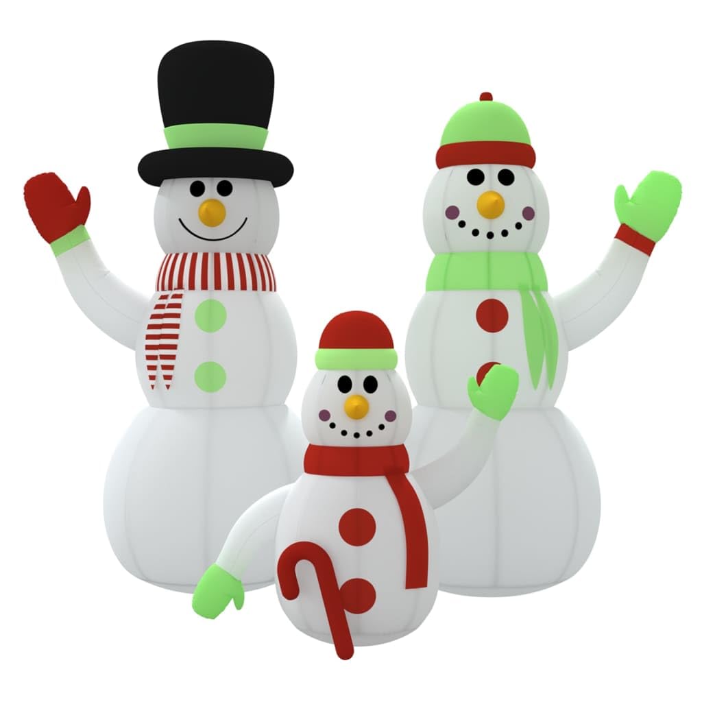 led batterie,led- lichterkette,lichterkette mini,Aufblasbare Schneemann-Familie mit LEDs 360 cmGeeignet für Patio, Schlafzimmer, Wohnzimmer, Weihnachten