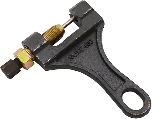 Zpana 3.07" #530-630 Motorcycle Chain Breaker, Bicycle Link Removal Tool | Cast iron construction, fixed slot design, chain pin dismantle function, fits motorcycle and ATV, auto repair kits