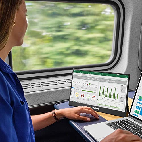 Sidetrak Solo Pro 13” Freestanding Portable Monitor For Laptop | 1080 Led .04” Thin Portable Monitor | Kickstand | 10Ms Response Time | 60Hz Refresh Rate | Usb-C, Mini Hd | 1.3 Lbs. Travel Monitor #TOP2