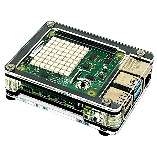 C4Labs Zebra Sense Hat Case Kit-for The Raspberry Pi 3B+ or 4B and Sense Hat-Black Ice