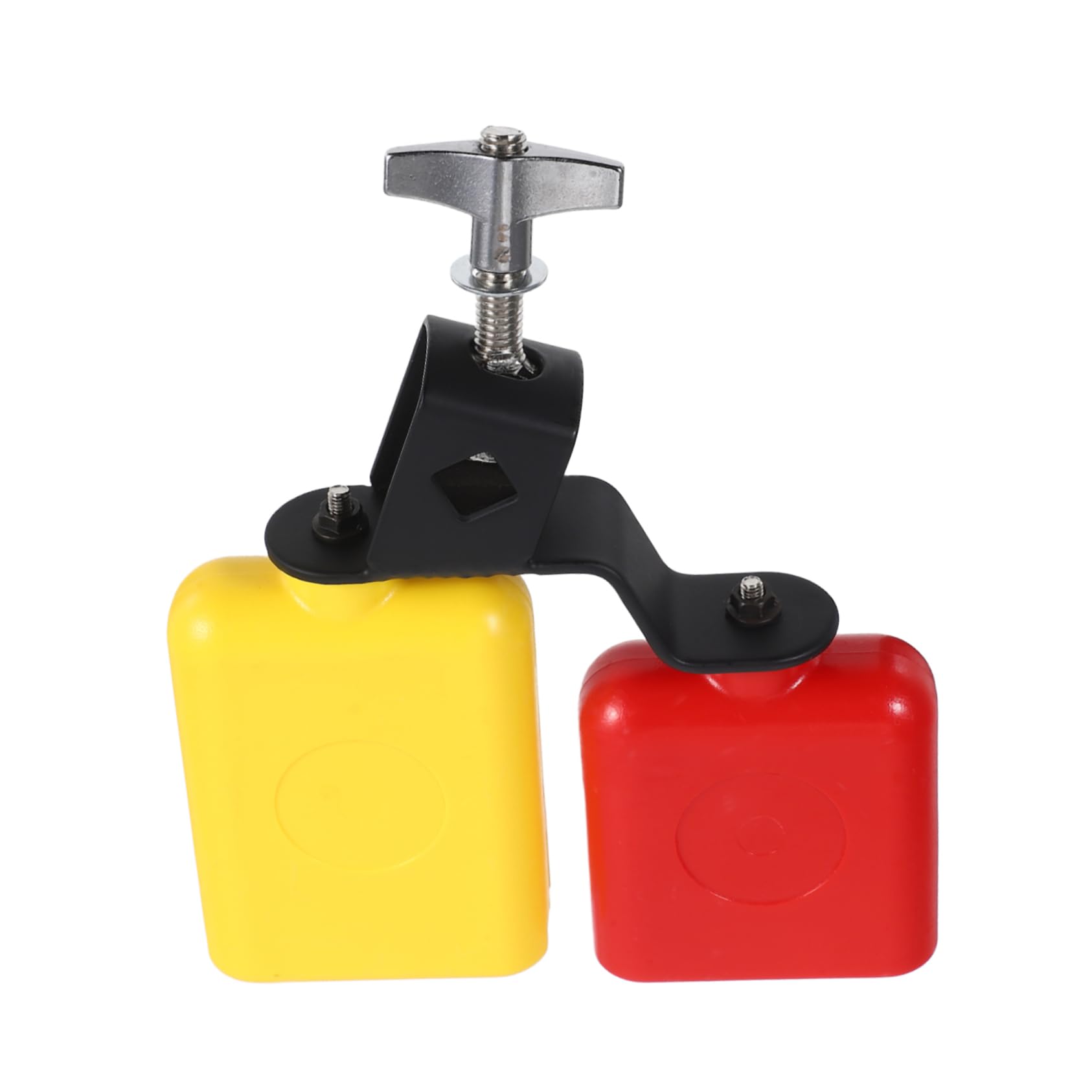 Yardwe Complete Set Plastic Drum Bells High Low Tones Cowbell Bicolor Bell Lightweight Percussion Instrument