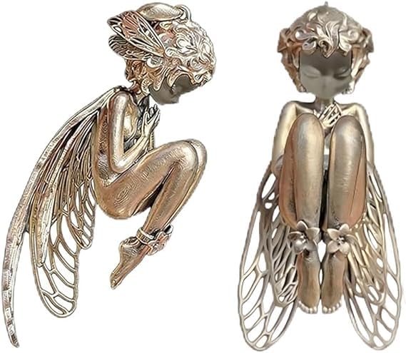 PEKJDS Pendentif d'ange silencieux, collier élégant de pendentif d'ange gardien, cadeau de bijoux pour les femmes et les hommes, conception élégante...