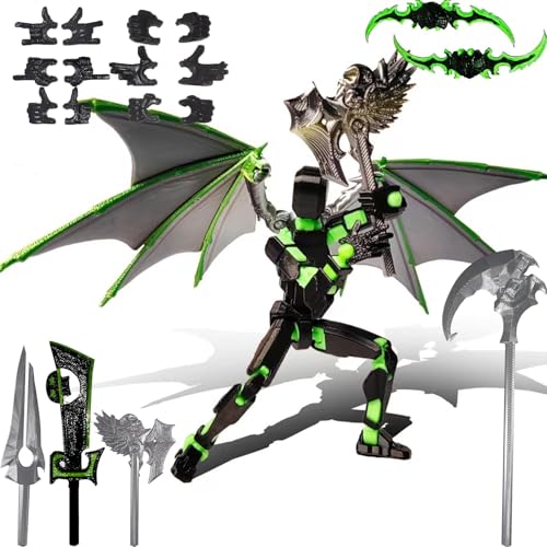 【Mobile a Più Giunture】 Ogni Giuntura Del Set di Heroes 13 è Completamente Mobile e Può Piegarsi e Oscillare in Modo Flessibile. con Il Suo Design Flessibile, Hiros 13 Toy Robot Offre Infinite Possibilità di Gioco Dinamico e Presentazione Creativa.